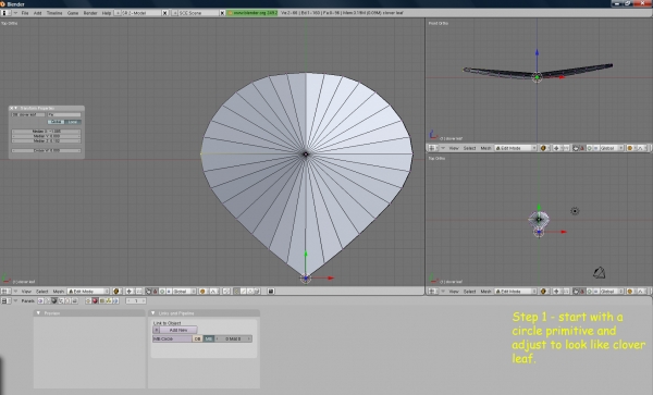 Creation of clover: Step 1